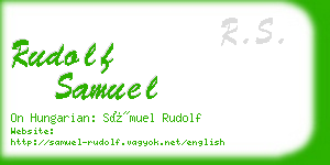 rudolf samuel business card